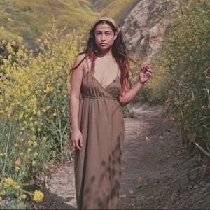 Elegant Brown Maxi Dress